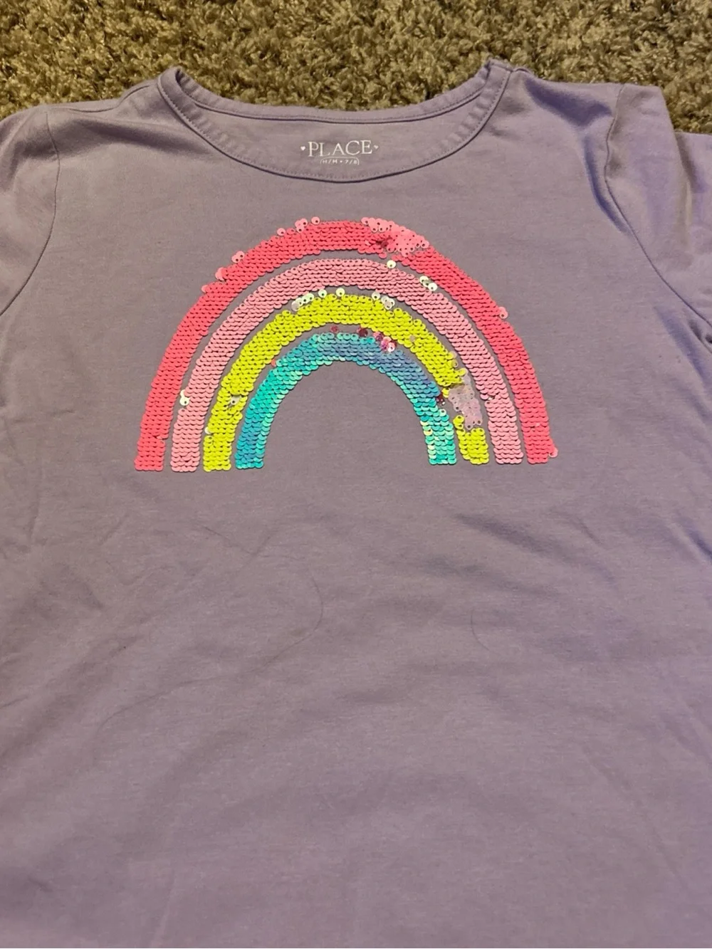 The Children's Place Purple and Yellow Sequin Shirts and Isaac Mizrahi Pink top